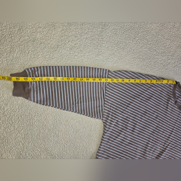 Zyia Brown And Blue Striped Crop Top - Picture 6 of 7